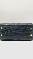 Brand New. Fendi Peekaboo Mini Croc Gray|7852