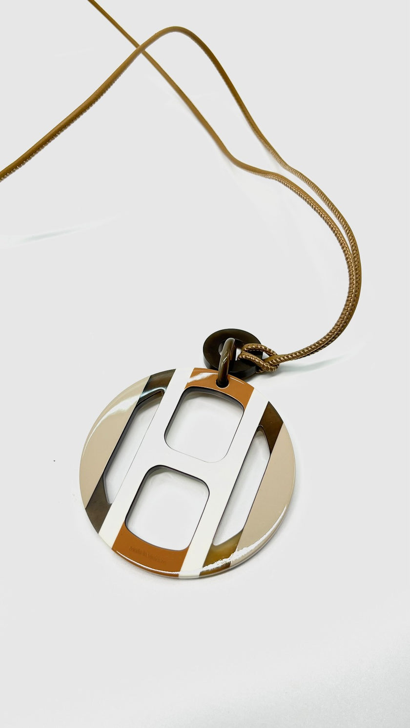 Brand New. Hermes Pendentif Sable Necklace|9353