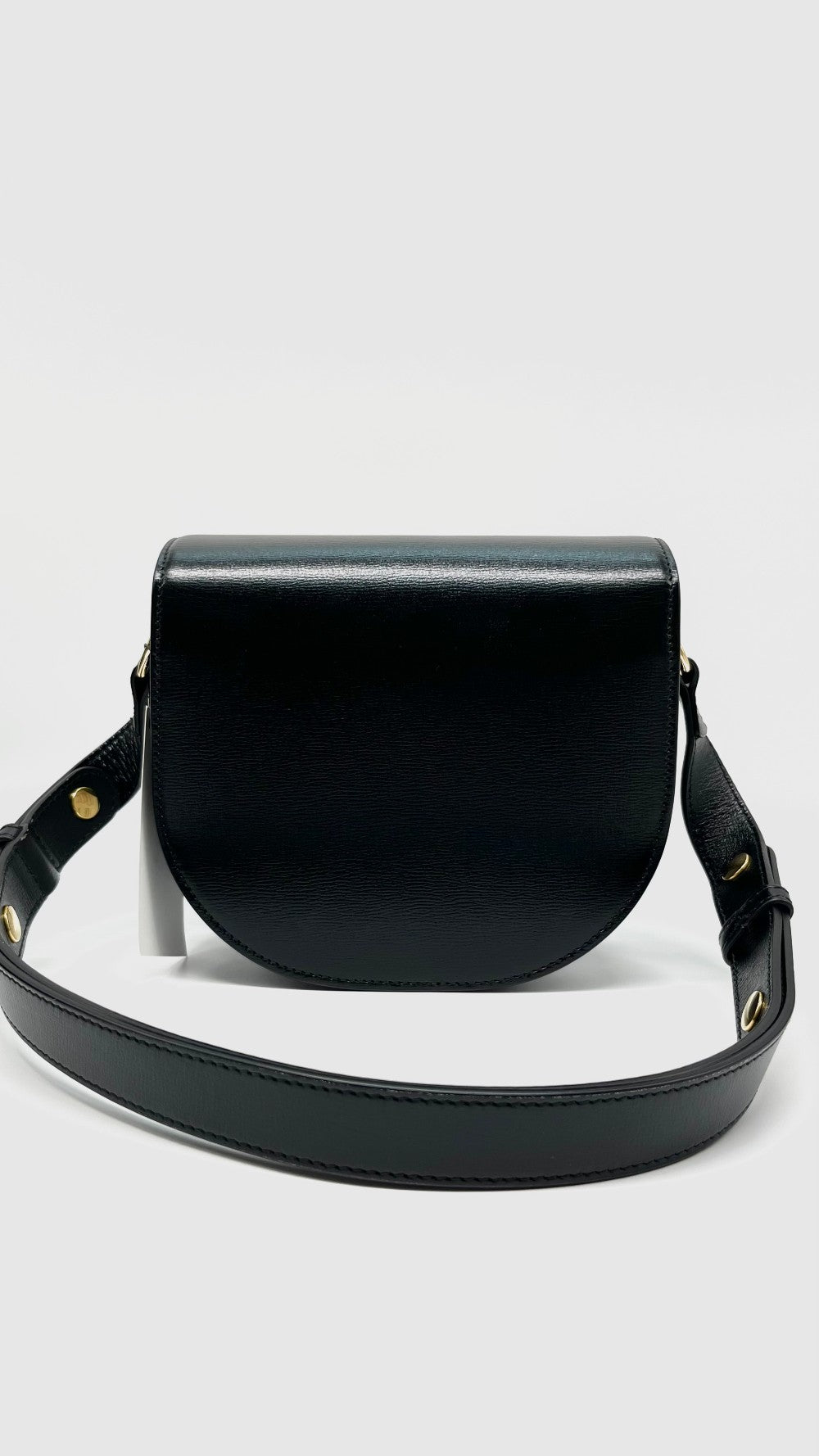 Like New. Gucci Horsebit Mini Round Black GHW|8464