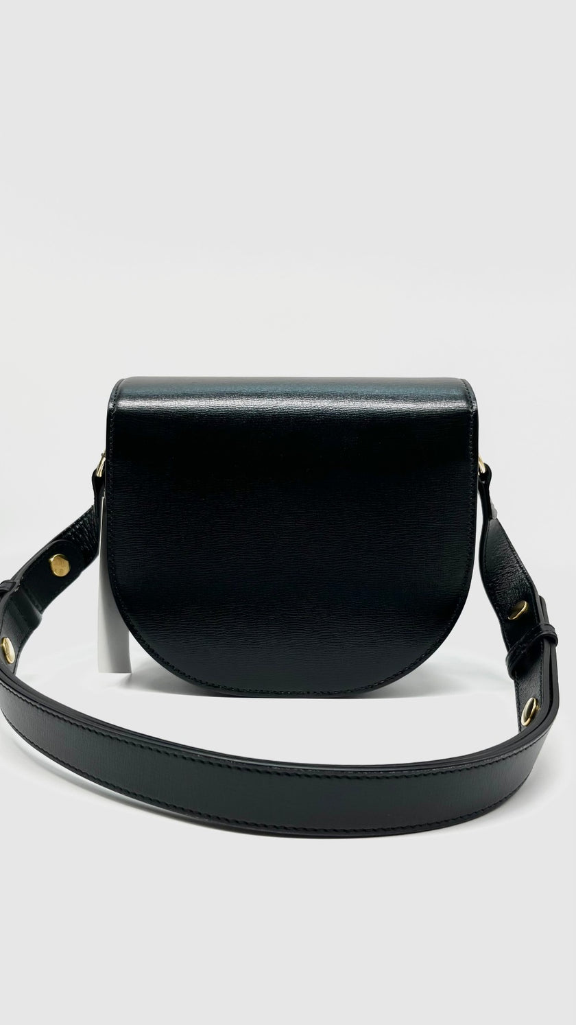 [SALE] Like New. Gucci Horsebit Mini Round Black GHW|8464