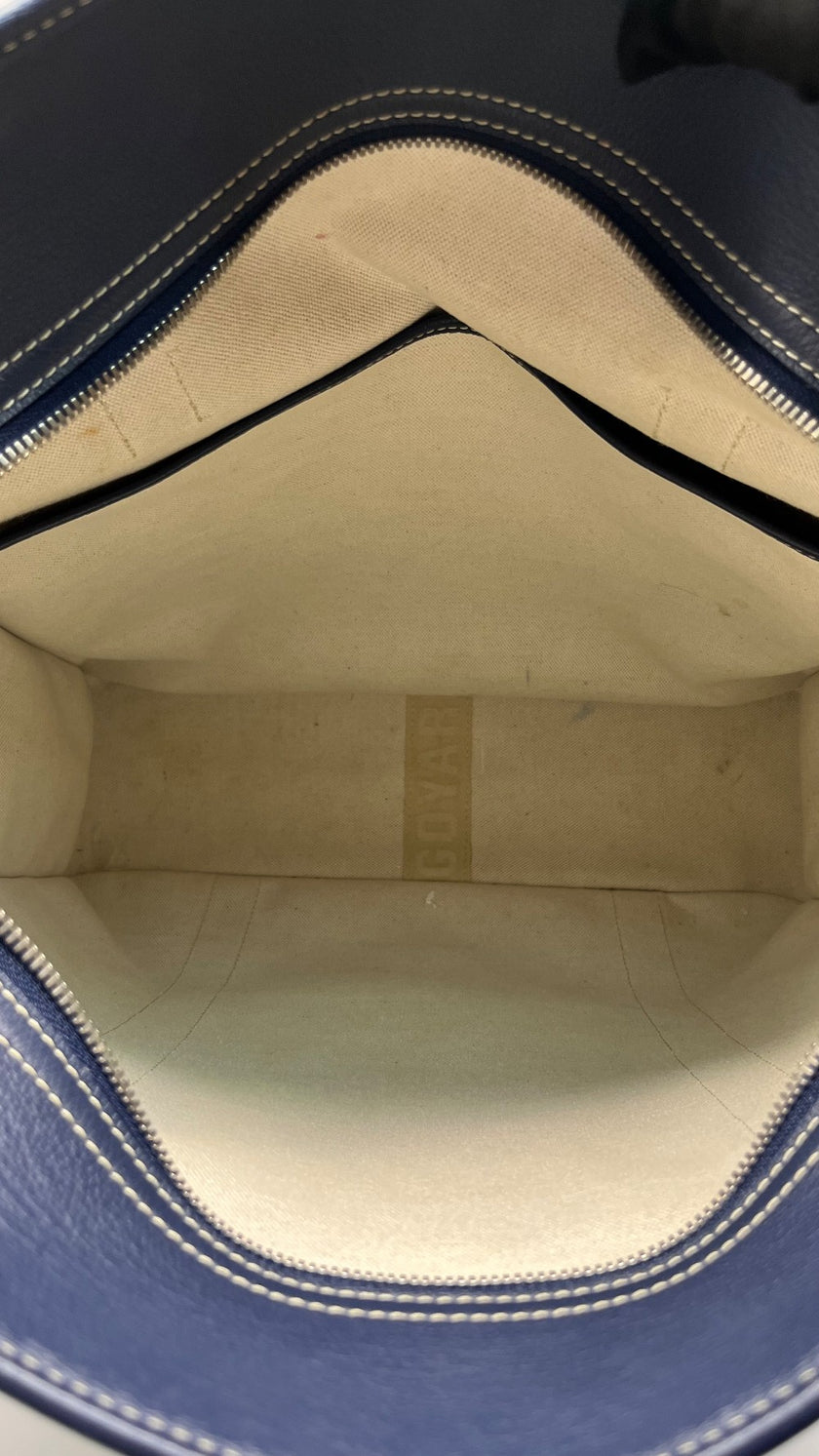 Preowned. Goyard Bourgogne Tote Blue. SOA020232|13982