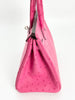 Preowned. Hermes Birkin 25 Rose Tyrien Ostrich PHW. DSA417NK|3338