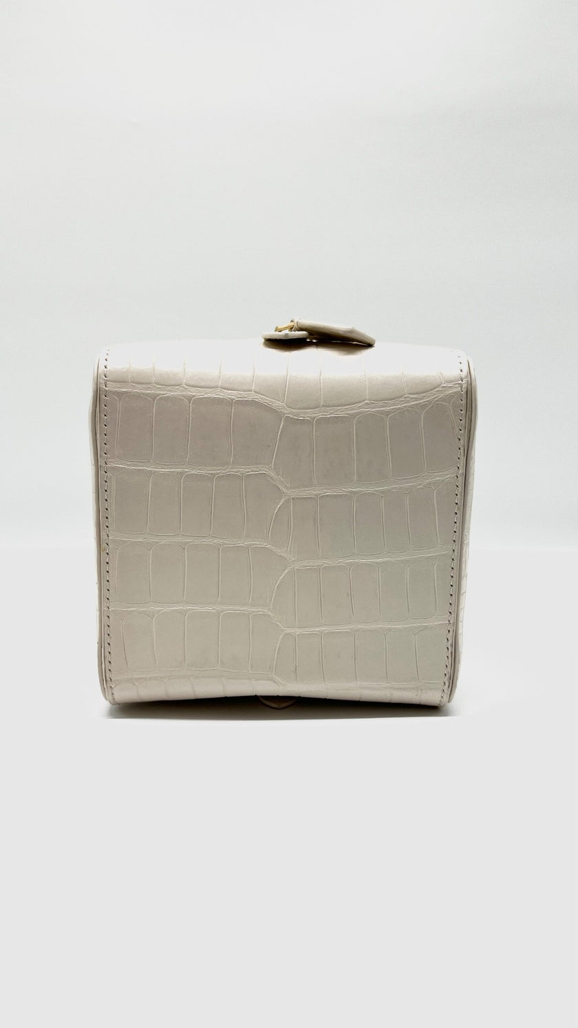 Brand New. LV Square Cube Croc White|5207
