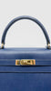 Preowned. Hermes Kelly 35 Blue Sapphire. Circle Z84|5252