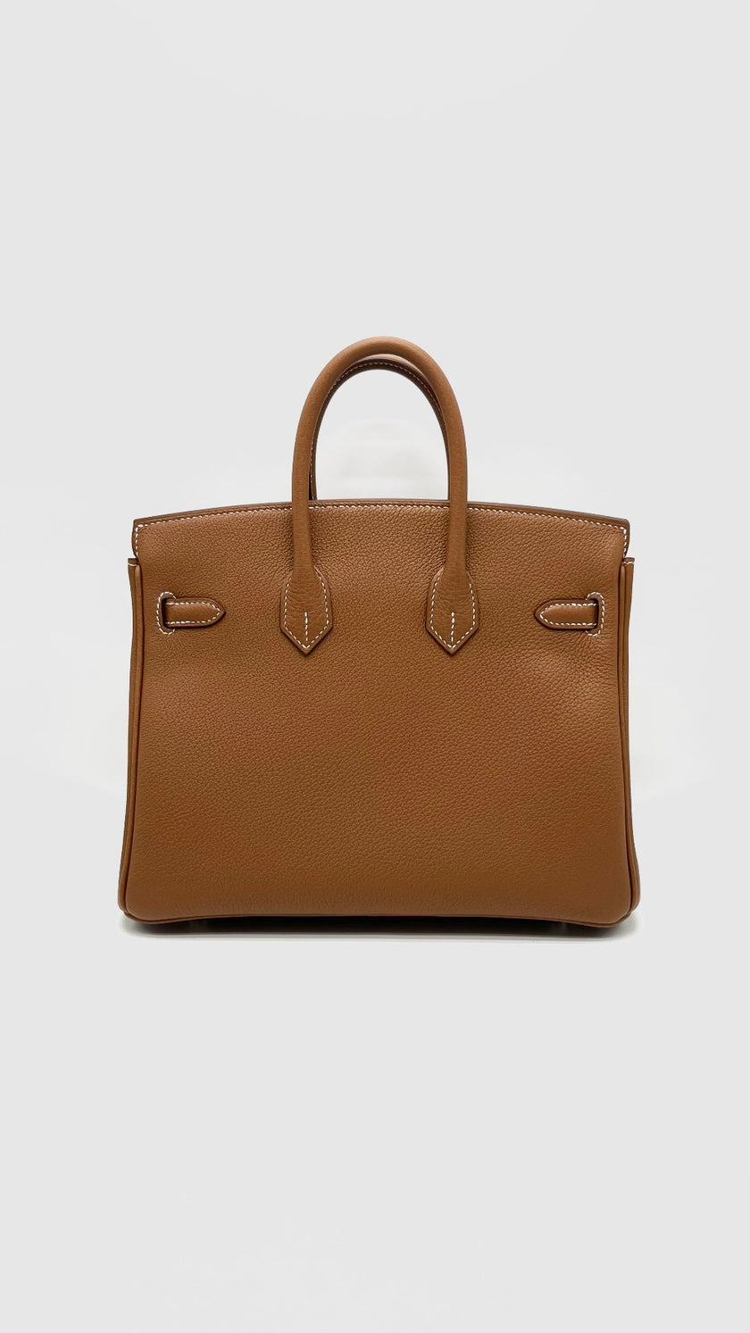 Brand New. Hermes Birkin 25 Gold Togo PHW. GTI969AZ|16644