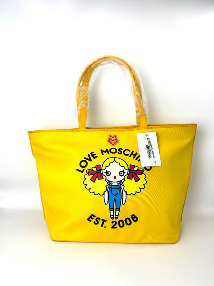 Brand New. Moschino Nylon Tote Yellow|6254