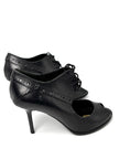 Like New. LV Open Toe Low Heel Black. 34.5|10692
