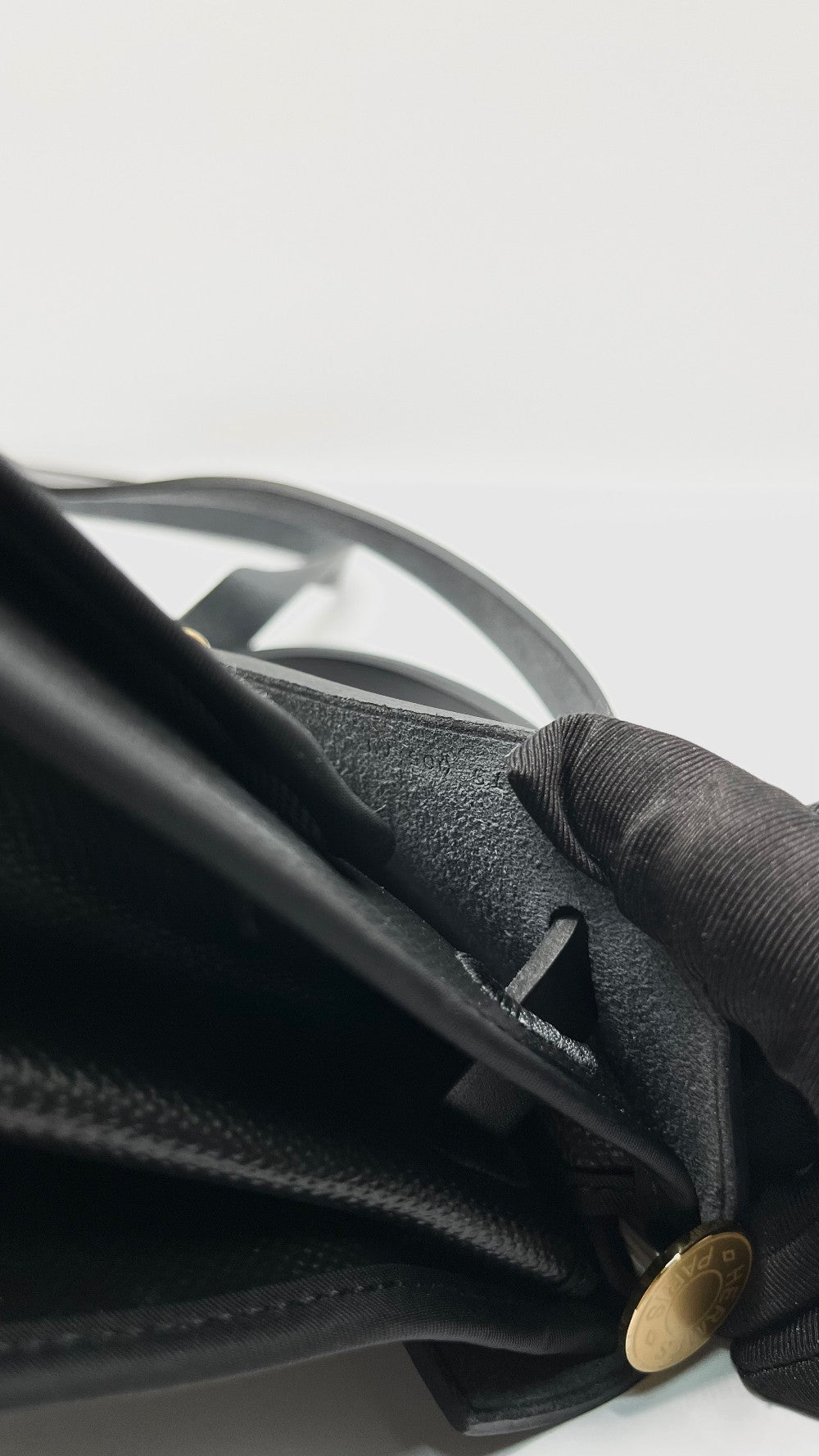 Likew New. Hermes Herbag 31 Black Coated Canvas GHW. BTS005AU|13413