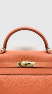 Preowned. Hermes Kelly 32 Togo Orange GHW. N Square 189.S|14658