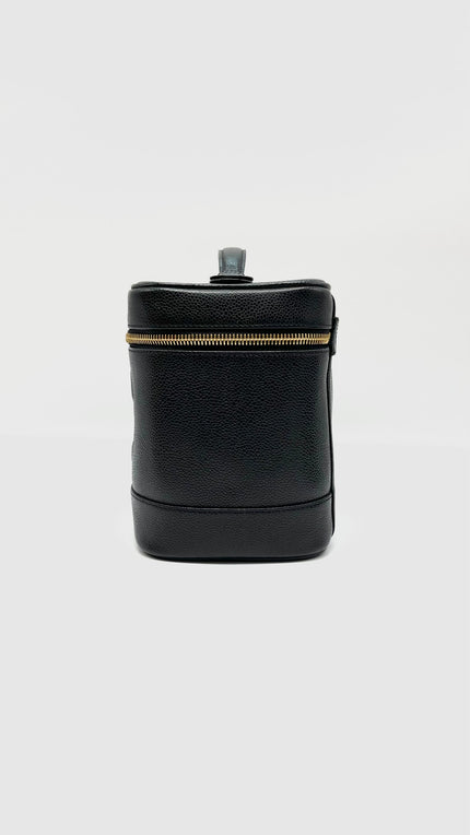 Preowned. Chanel Coco Vanity Bucket Black Caviar GHW. 5850515|9625