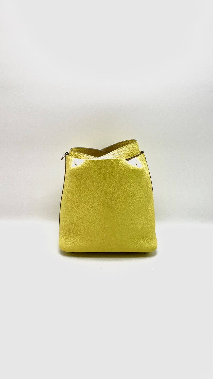 Like New. Hermes Picotin 18 Lime Clemence PHW. UAM005UH|15730