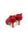Unused. Dior Ankle Strap Sandals Rouge Moyen. 38 1/2|17841