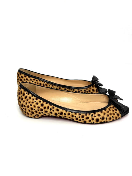 Like New. Louboutin Flats Leopard. 35|10739