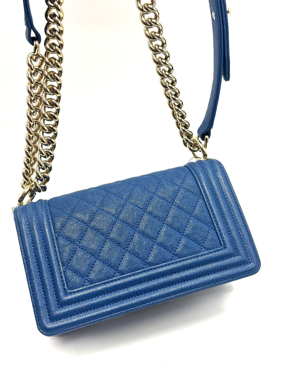Preowned. Chanel Leboy Small Blue Caviar GHW. 27805471|17523
