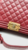 Preowned. Chanel Leboy New Medium Red Lambskin GHW. 19858319|12023