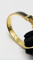 Preowned. Hermes Clic H Black Bracelet GHW|16247
