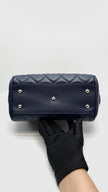 Brand New. Chanel 25 Bowler Caviar Blue SHW. C1PA750L|16539