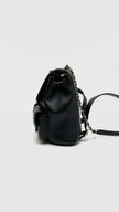 Preowned. Chanel Mini Duma Pockets Drawstring Backpack Black GHW. HL1N3P39|16555