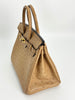 Preowned. Hermes Birkin 25 Chai Ostrich GHW. UIM074BK|3343