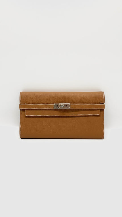 Brand New. Hermes Kelly Wallet Gold. BBS009MX|9969