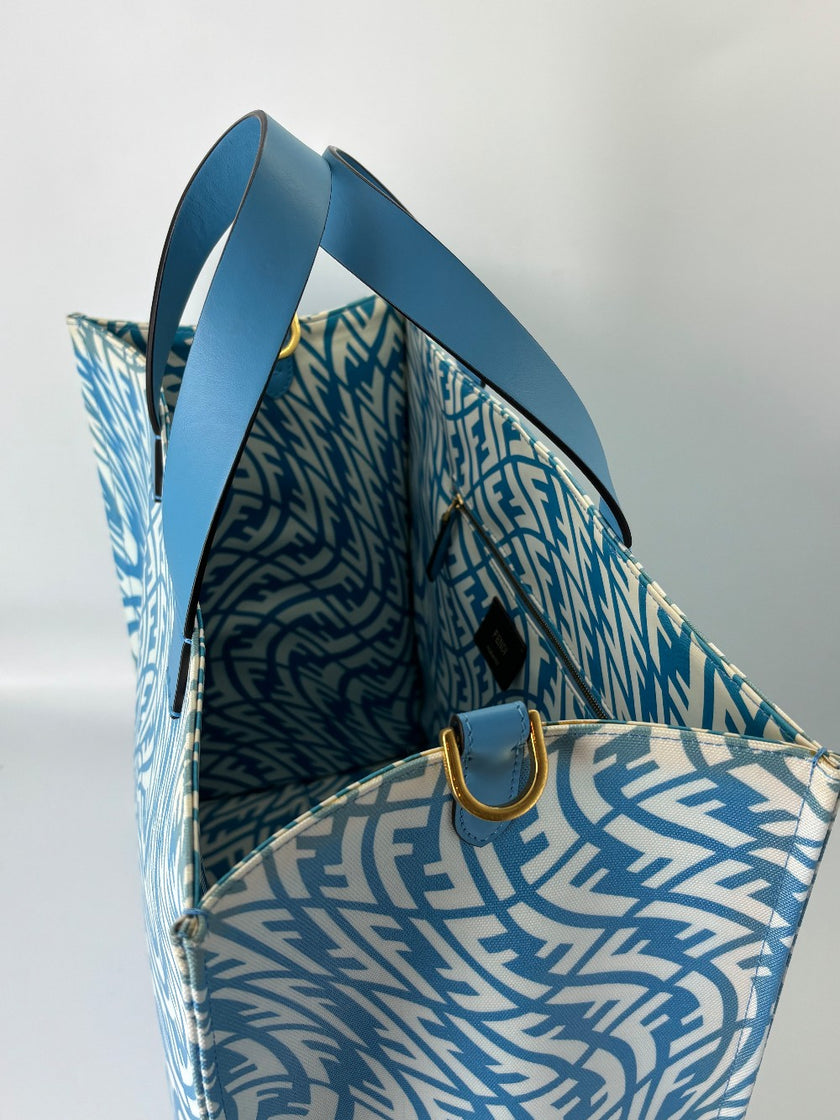 [SALE] Preowned. Fendi Shopping Tote Blue|6240