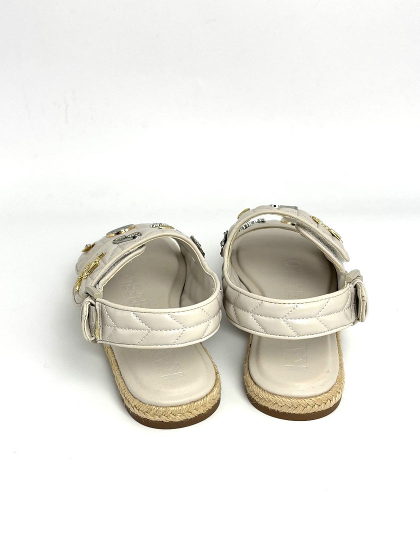 Brand New. Karl Lagerfeld Dad Sandals White. 37.5|8697