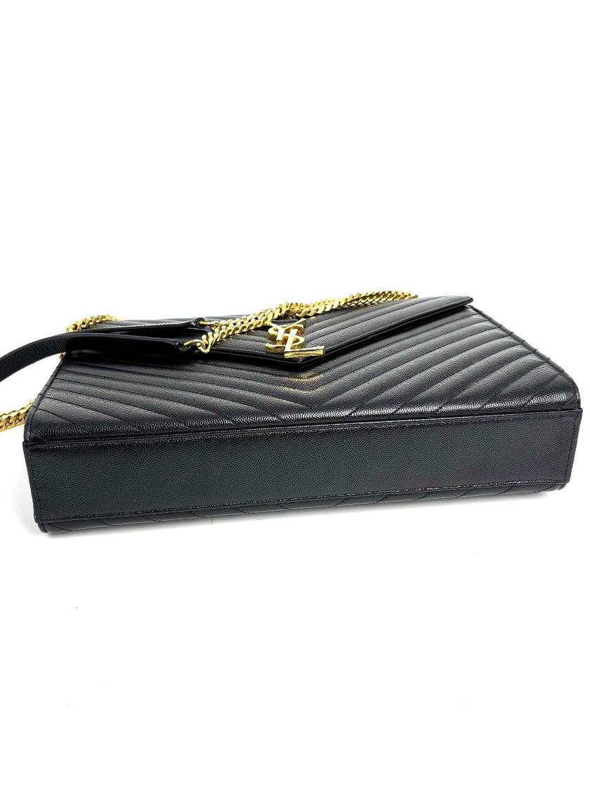 Preowned. YSL Envelope Large Black|11934