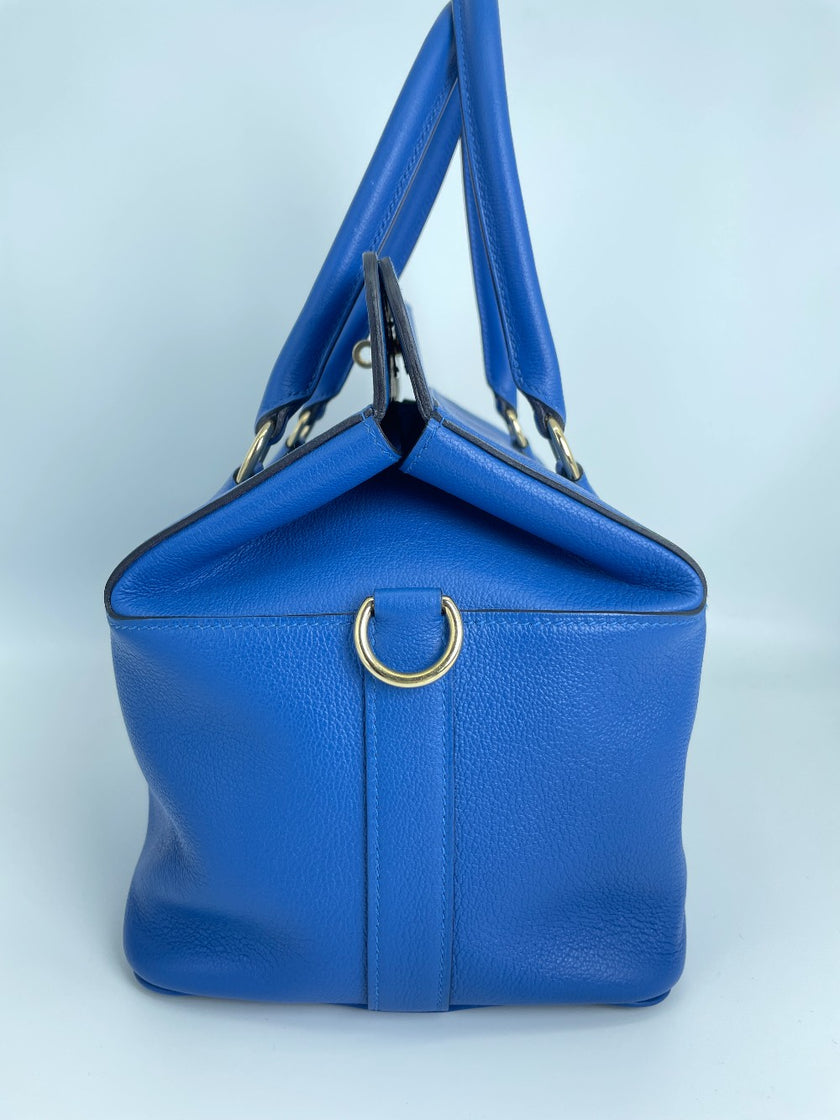 Preowned. Hermes Toolbox 26 Blue Zanzibar GHW. CBY011GN|3678