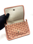 Like New. Goyard Plumet Pocket Wallet Rose Poudre SHW. ADM020226|17167