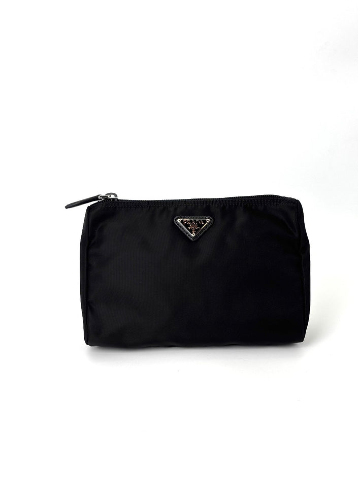 Like New. Prada Re- Nylon Pouch Black|6110