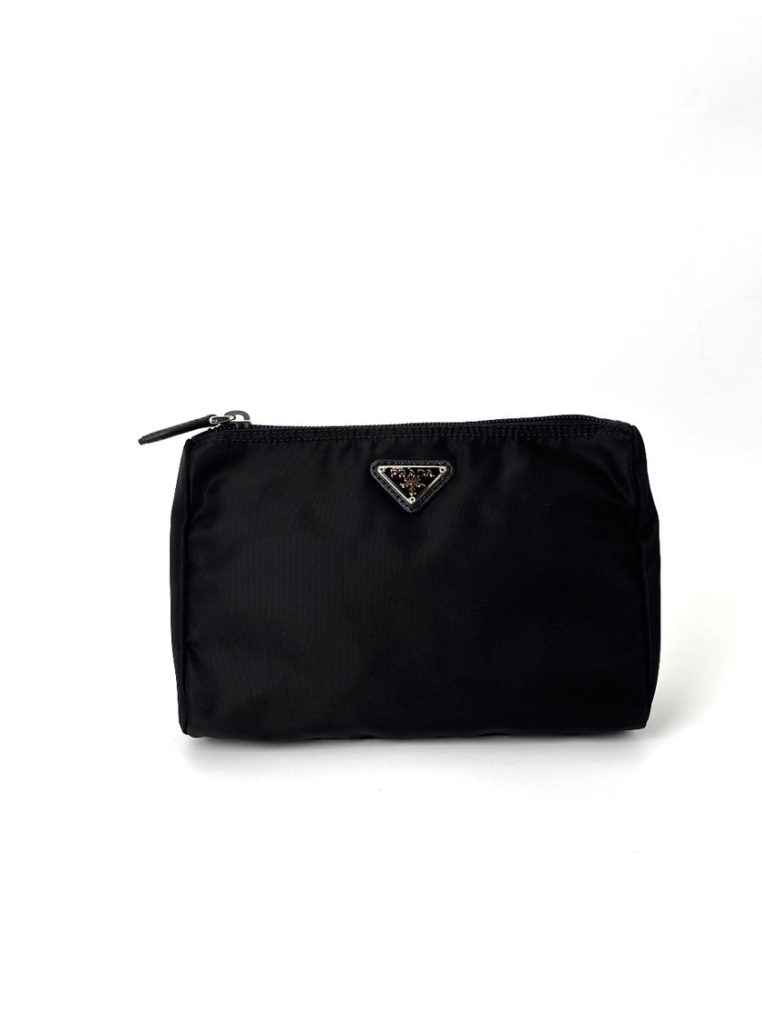 Like New. Prada Re- Nylon Pouch Black|6110