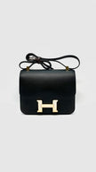 Like New. Hermes Constance 24 Black Epsom GHW. DHT137AX|14499