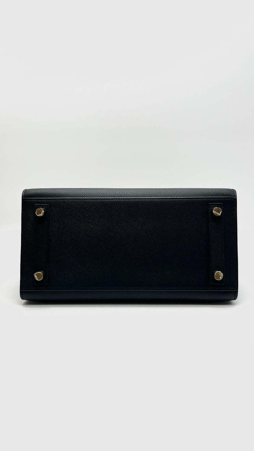 Like New. Hermes Birkin 25 Sellier Black Epsom GHW. UHT494ID|16633