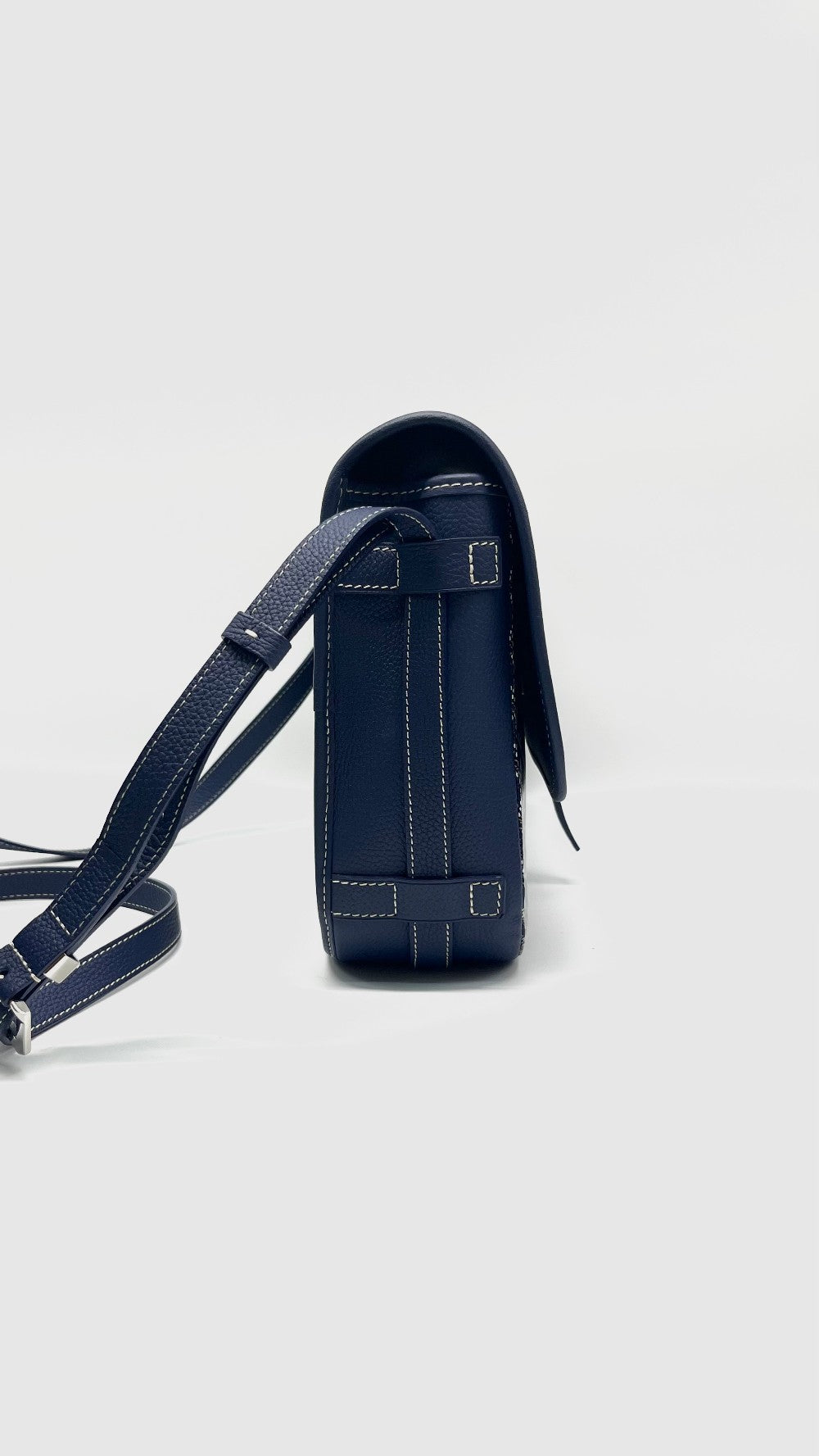 Preowned. Goyard Belvedere MM Messenger Bag Blue. MAE020237|11414