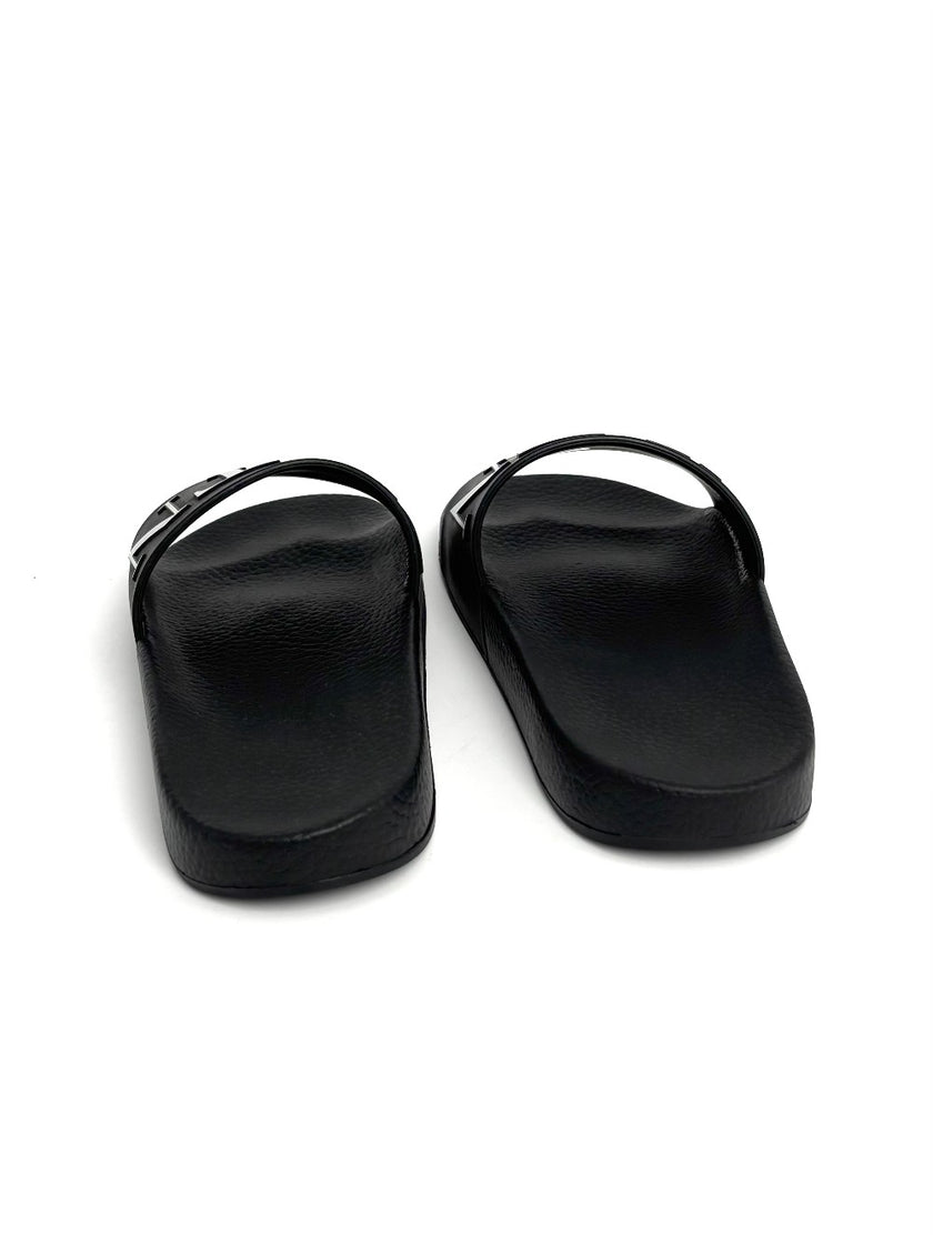 Brand New. Valentino Slides Black. 37|8384