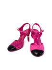 Brand New. Chanel Round Toe Heel Suede Pink. 36|8579