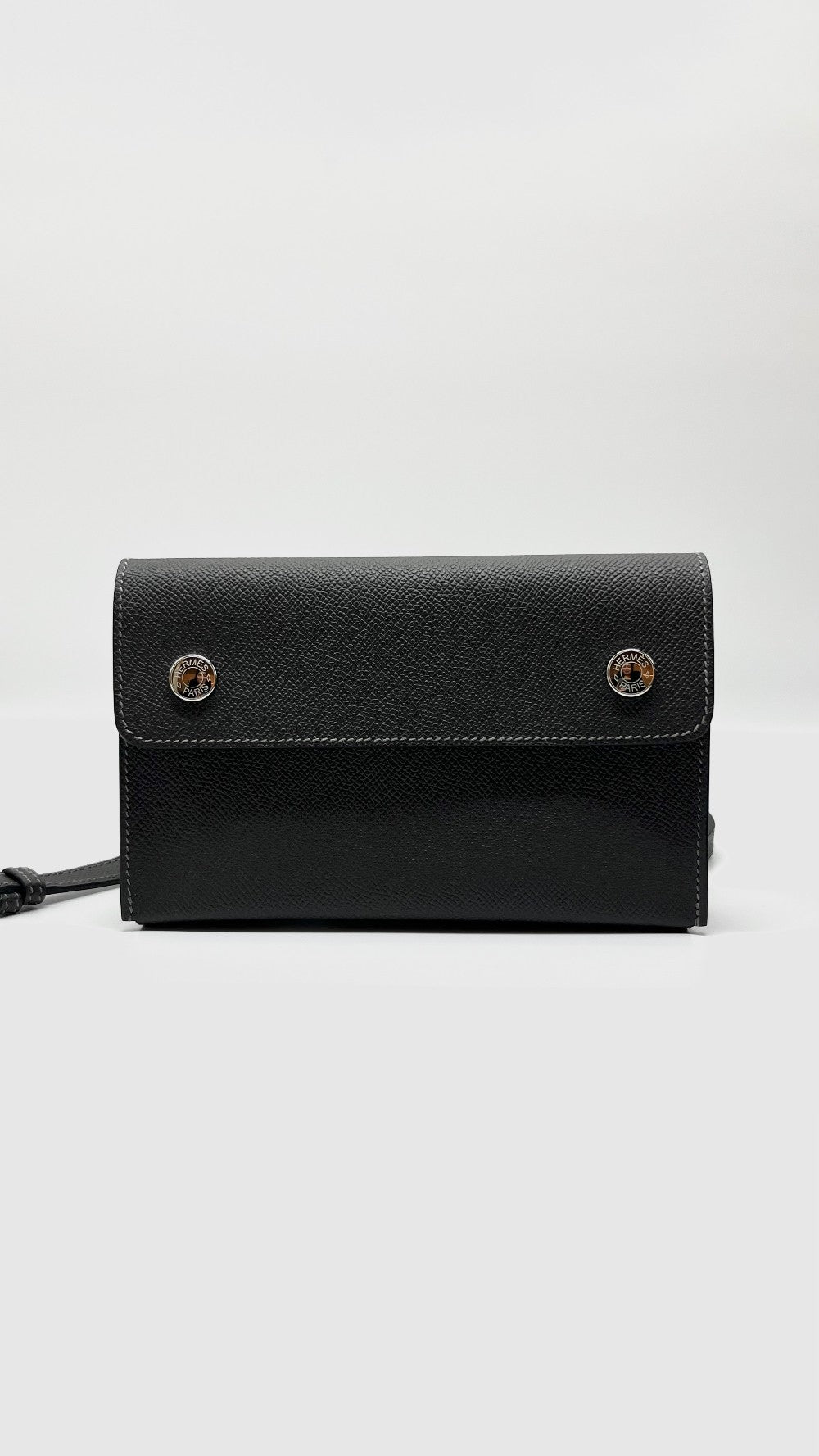 Brand New. Hermes Snap Wallet Epsom Gris Misty. WAM011UH|5037