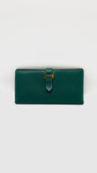 Preowned. Hermes Bearn Long Wallet Malachite GHW. ABY002NZ|9930