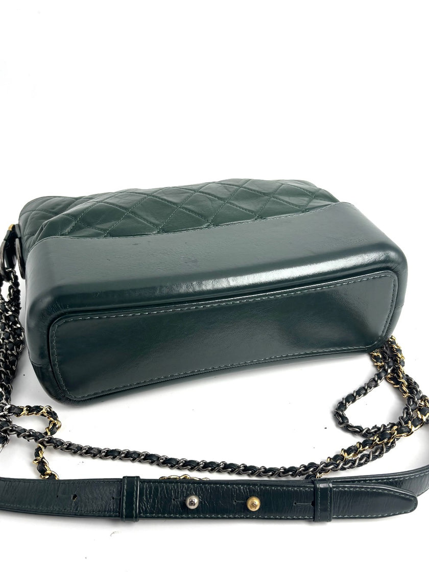 Preowned. Chanel Gabrielle Medium Green GHW/Ruth HW. 26546275|13219