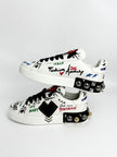 Brand New. Dolce & Gabbana Portifino w/ Patch White Sneakers. 36.5|12889