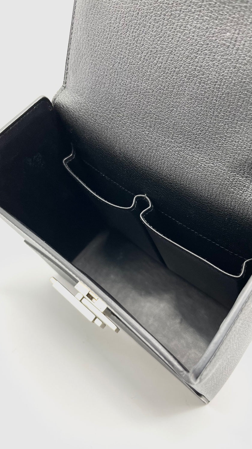 Preowned. Cinhetic Box 18 Chevre Black PHW. CSX007FS|11562