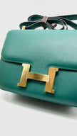 Preowned. Hermes Constance 24 Malachite Epsom GHW. Q9X|13441