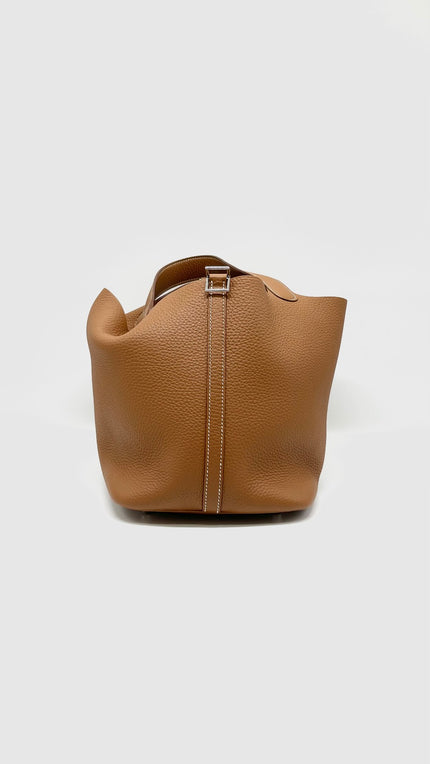 Brand New. Hermes Picotin 22 Gold Clemence PHW. WAM003UH|12318