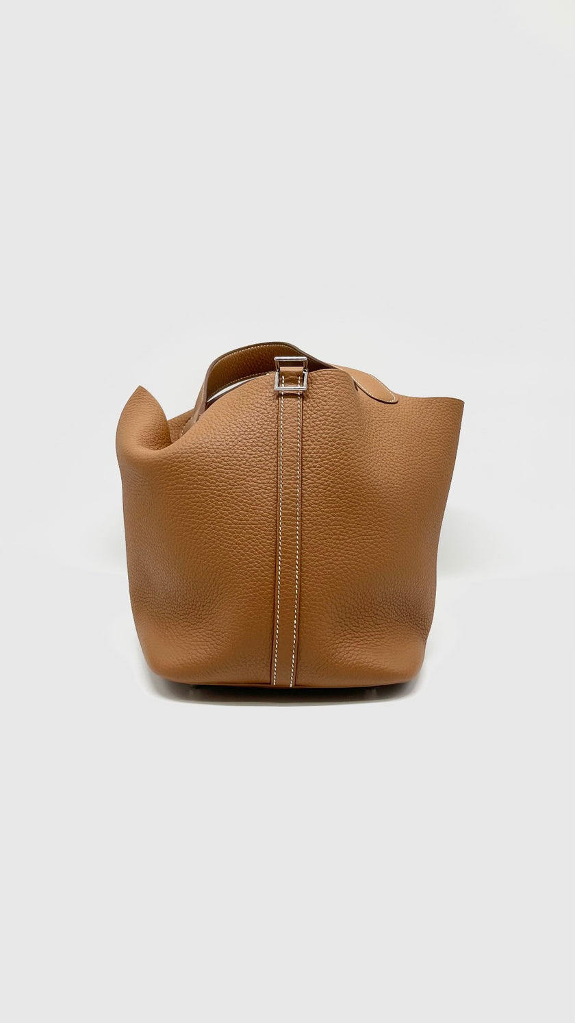 Brand New. Hermes Picotin 22 Gold Clemence PHW. WAM003UH|12318