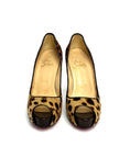 Like New. Louboutin Open Toe Flats Leopard. 35.5|10668