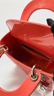 Brand New. Lady Dior Mini Orange Patent 10-MA-1221|9923