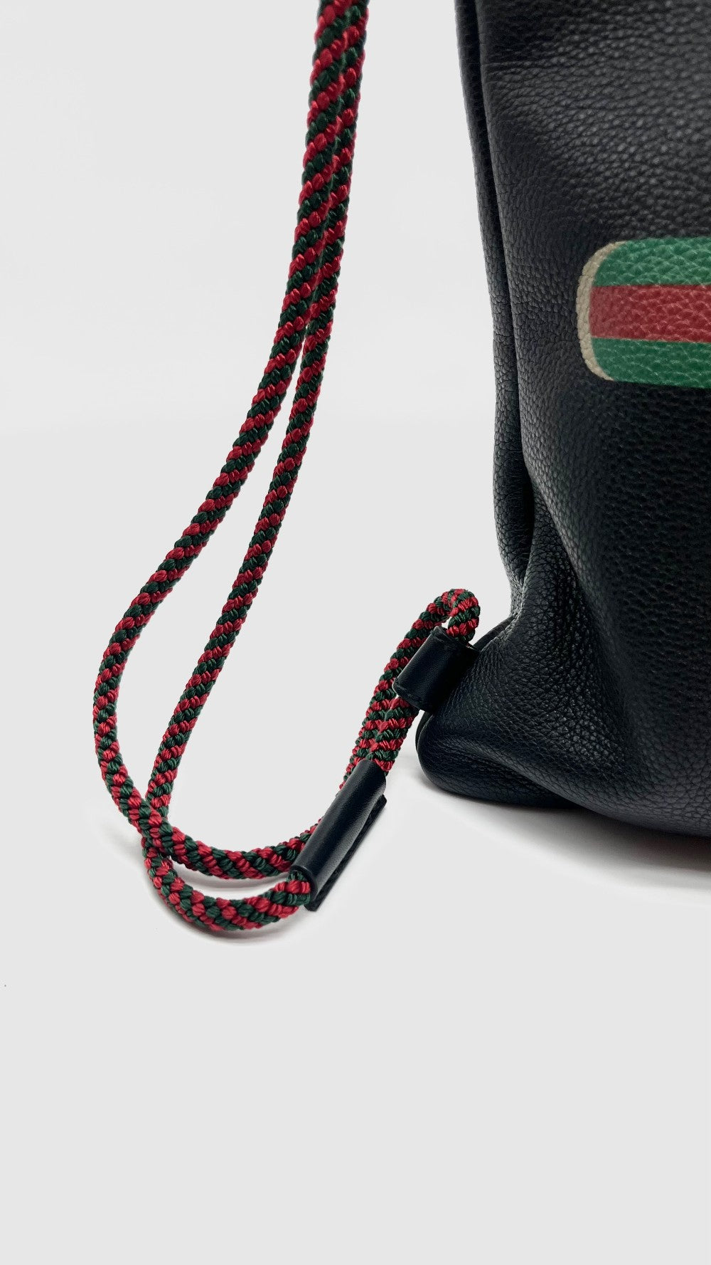 Preowned. Gucci Drawstring Backpack Black Calfskin. 523586|16780