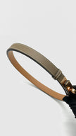 Brand New. Hermes Kelly Belt Etoupe RGHW. WID450CF|16698