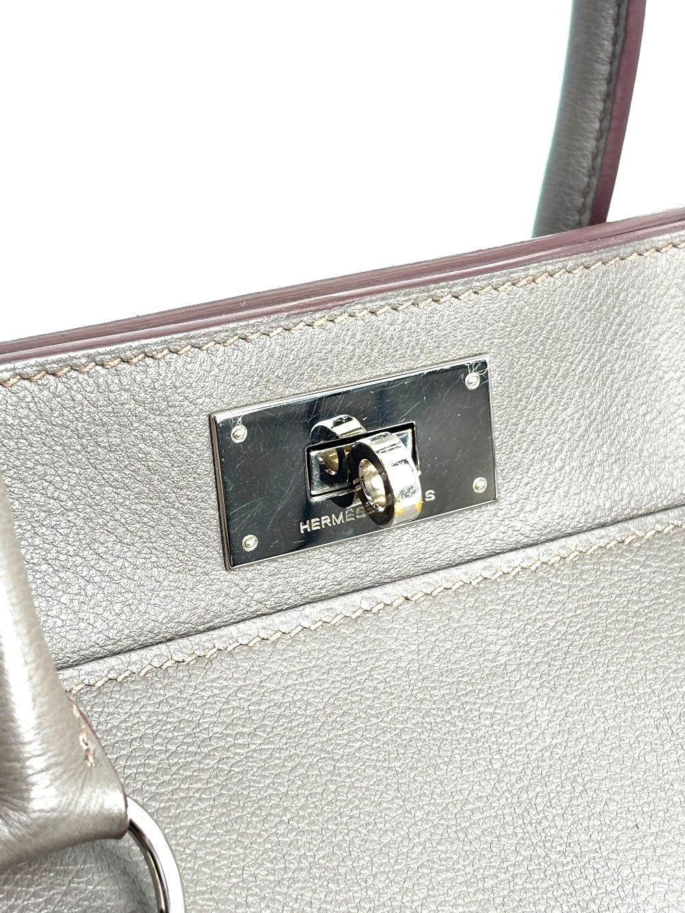 Preowned. Hermes Toolbox 20 Etain Evercolour PHW. XAS003CH|3883
