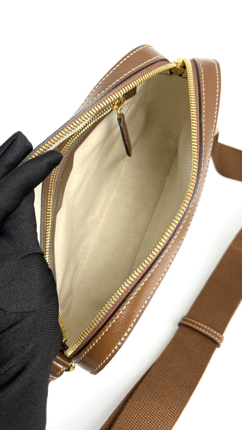 [SALE] Like New. Gucci Interlocking G Messenger Brown Bag|4742